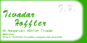 tivadar hoffler business card