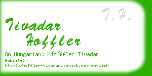 tivadar hoffler business card